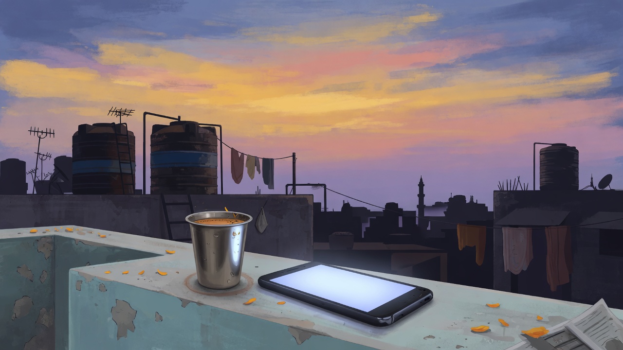 Morning ritual atmosphere